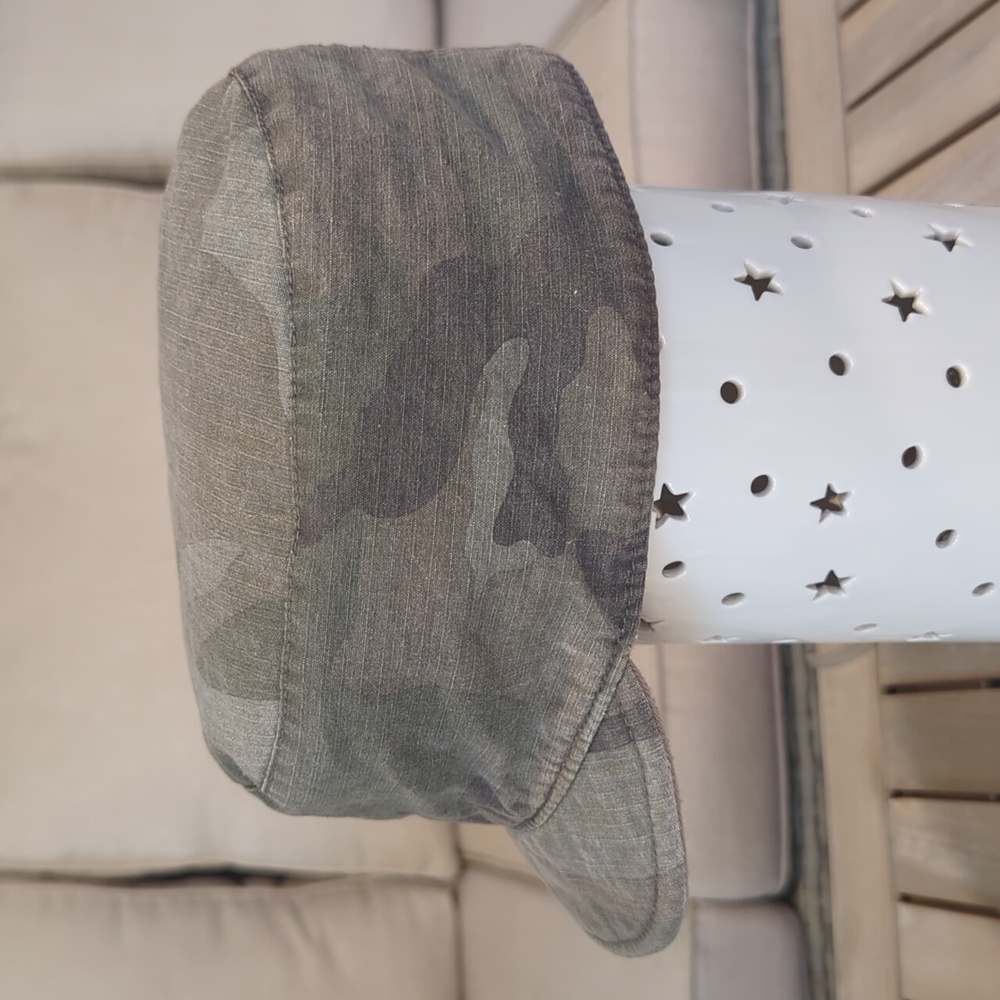 Y2K AEO REVERSIBLE Military Cadet Hat - Camo/Tan - Two Hats In One! - Picture 5 of 12